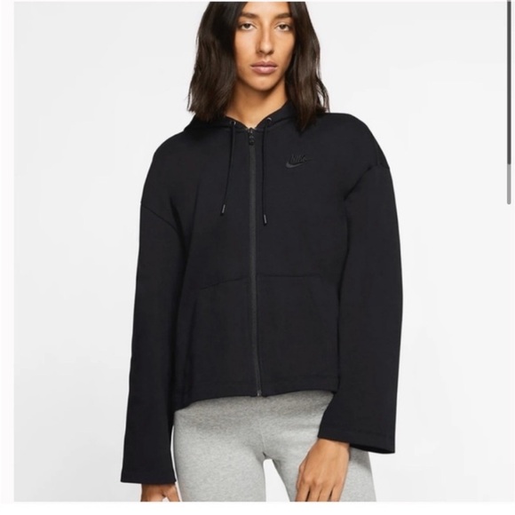 Nike zip up black hoodie size M - Picture 1 of 9